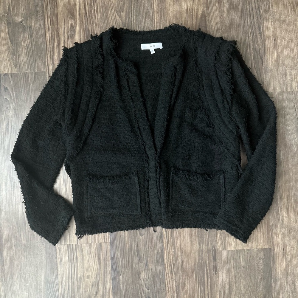 IRO Black Fringe Luxurious Black Jacket - Picture 7 of 13